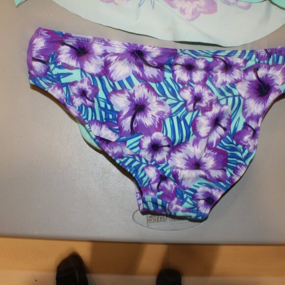 Purple & Blue 2 Pcs Justice Bikini Swimsuit Size 14 - Picture 8 of 12